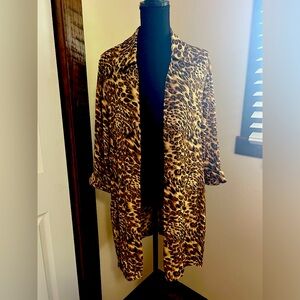 Studio 1 long blouse cover up sheer jacket